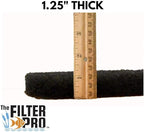 Black Coarse Filter Media, 1.25" Thick, 24" x 56" Roll, Perfect for Aquariums, Ponds or Water Gardens, Made in USA