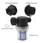 GIEX 100 Mesh Garden Hose Filter with Quick Connect, 3/4" GHT Thread Inline Sediment Trap for Pressure Washers, Sprinkler Systems & General Garden Irrigation