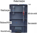 GRRICEPL Fish Tank Filter Box, Waterfall Bio-Filtration Aquarium, Turtle Tank Filter, Pump and Filter Media Not Included (Color : Gray, Size : 60x40x66cm)
