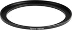 72-82mm Metal Step-Up/Down Ring Adapter Compatible with Mirrorless Cameras DSLR Lens, UV CPL ND Filter Thread Converter, Black