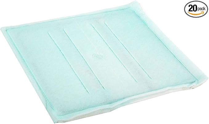 Hiton Paint Spray Booth Tacky Intake Filter Pad 20" x 25" (20 Pack), Series 55 (Internal Wire)