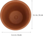 5pcs Red Clay Succulent Pots with Saucers, Indoor Succulent Plant Containers, Breathable Baked Terracotta Flower Planters for Home Gardening and Nursery Use
