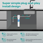 ICEPURE WFS5300A-20 5 Years or 40K Gallons Under Sink Water Filtration System, Ultra High Capacity NSF/ANSI CAN372 & 42 Certified, Direct Connect Drinking Faucet, Removes Chlorine, Odor, Heavy Metals