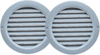VENTS-US - 6" Round Plastic Vent Cover in Light Grey with Built-in Insect Screen Mesh and Flange for Supply or Exhaust Air Applications - Compatible with a 6 Inch Duct Diameter