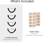 Intake Breathing Magnetic Nasal Strips Starter Kit (30 Count, Black) - Boost Oxygen Intake, Reduce Snoring, Improve Sleep Quality - Sweat Resistant, Nasal Strips - Extra Strength Snoring Solution