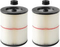 Nispira 9-17816 17816 Red Stripe Replacement HEPA Filter for Craftsman Craftsman Shop Vac Wet/Dry Vacuum 5/6/8/12/16/32 Gallon Larger, 2 Pack