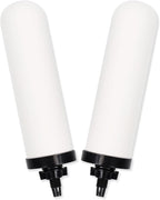 2 Pack 7'' ceramic water filter Candle,7 inch water filter replacement filters with Activated Carbon for Countertop Gravity Water Filter System,Water Cooler Filtration Systems.