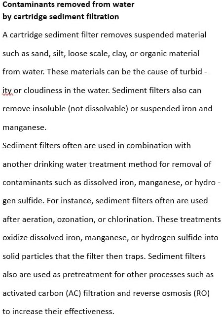 5 micron 20"X4.5" whole house water filter replacement cartridge Compatible with All Whole House Water Filter Systems. 3 pack