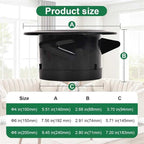 Soffit Vents 4 Inch, Round Exhaust Air Vent Cover with Built-in Fly Screen for Bathroom Kithchen Office Home, Black 2P 100mm