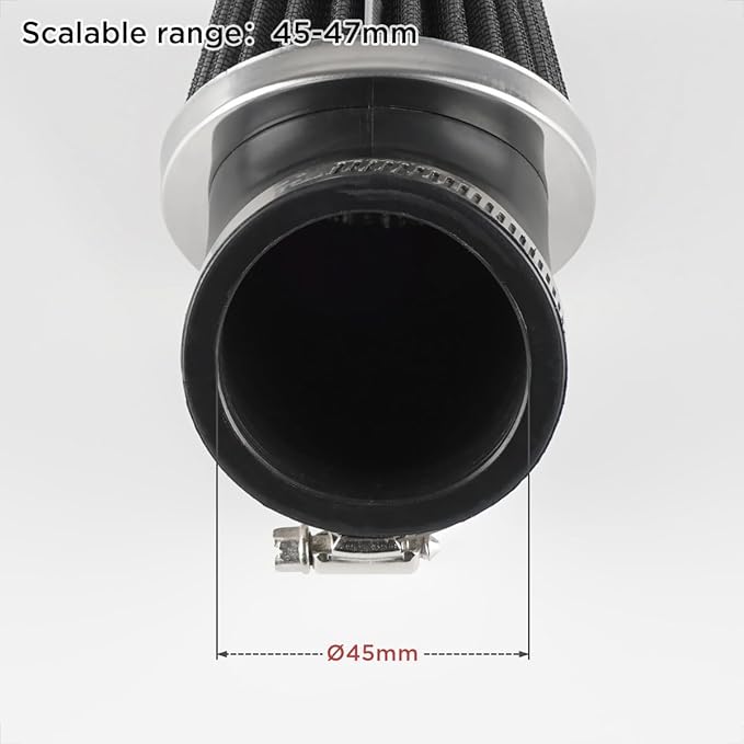 Evermotor 45mm 46mm 47mm Air Filter Carburetor Cleaner Fit in Motorcycle Honda Yamaha Kawasaki Suzik for 50cc 70cc 90cc 110cc 125cc 150cc Mini Bike,Dirt Bike,GY6