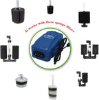 Corner Filter Up to 40 Gal ea. Air Driven Bio Sponge Ceramic for Fry Shrimp Fish Tank Aquarium