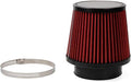 Red 3" 76mm Inlet Cone Replacement Dry Air Filter High Flow Car Performance Cold Air Intake Filter