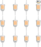SOFO 12 Pack Inline Fuel Filters 1/4 Inch x 5/16 Inch with Magnet for Small Engines Fit for Briggs and Stratton John Deere Kawasaki Kohler Lawn Mowers Motorcycles