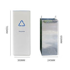 GLigeT Outdoor Trash can White Combined Trash Can Large-Capacity Square Sorting Trash Can Outdoor Direct Throw Trash Can Without Cover, Anti-Fingerprint Technology 48L Trash Can (Size : A)