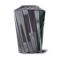 GLigeT Outdoor Trash can Round Steel Trash Can Modern Simple Outdoor Trash Can, Large-Capacity Sorting Trash Can with Thick Top Cover, Diameter 24.4"×35.8" Trash Can