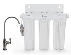 iFilters U300 3 Stage Under Sink Drinking Water Filtration System, Tankless, High Capacity Filters, Designer Faucet