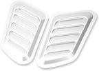 2Pcs ABS Car Air Flow Intake Hood Scoop Vent Bonnet Cover Universal DIY Decorate Car Accessories Compatible With BMW(White)