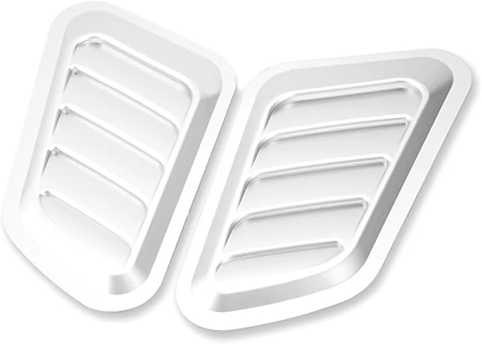 2Pcs ABS Car Air Flow Intake Hood Scoop Vent Bonnet Cover Universal DIY Decorate Car Accessories Compatible With BMW(Black)