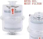 YIYIBYUS New Oil Mist Filter for Vacuum Pump Fume Separator Exhaust Filter KF25 Interface High Efficiency Filtration 95%