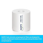 NANPU 1/2" NPT Sub-Micronic Compressed Air Filter Kit – 0.01 Micron Filtration for Spray Guns, Air Tools & CNC – Industrial Moisture & Oil Removal, 100 CFM