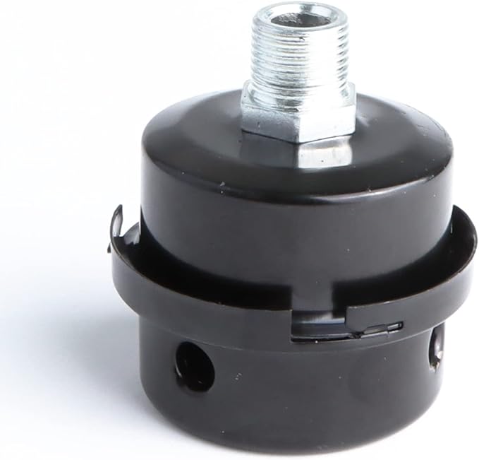 Air Compressor Silencer,Filter Thread Metal oil-less Intake Filter Air Filter Silencer Noise Muffler (3/8 PT 16mm)