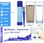 Galaxy Personal Portable Water Filter Straw Filtration Purifier for Hiking, Camping, Hunting, Travel, Outdoor Emergency Survival Detachable Drinking Eight Packs