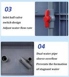 GRRICEPL Fish Tank Filter Box, Waterfall Bio-Filtration Aquarium, Turtle Tank Filter, Pump and Filter Media Not Included (Color : Gray, Size : 30x20x44cm)