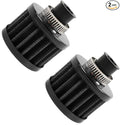MUGE RACING 2Pcs Air Filter Cold Air Intake Filter Breather 12mm Valve Cover Breather Filter For Car and Motorcycle(Black)