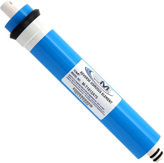 APPLIED MEMBRANES INC. 75 GPD Reverse Osmosis Membrane | RO Membrane Water Filter Replacement for Reverse Osmosis Water Filtration System | 1.8” x 12” Universal Compatibility | Made in USA