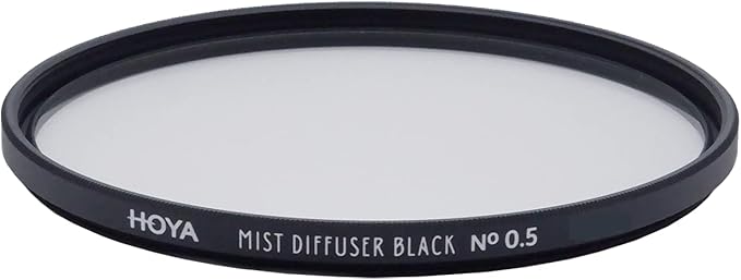 Hoya 49mm Mist Filter Black Diffuser No. 0.5 - Black Mist Filter for Camera Lenses - Soft Diffusion Effect for Portrait Photography & Cinematic Look, Reduces Contrast & Softens Wrinkles
