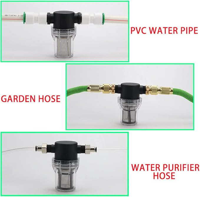 Sediment Filter Pressure Washer Filter Stainless Steel Filter 40Mesh Screen for Outdoor Gardening Inlet Water 1/2 Inch Female Thread Connector