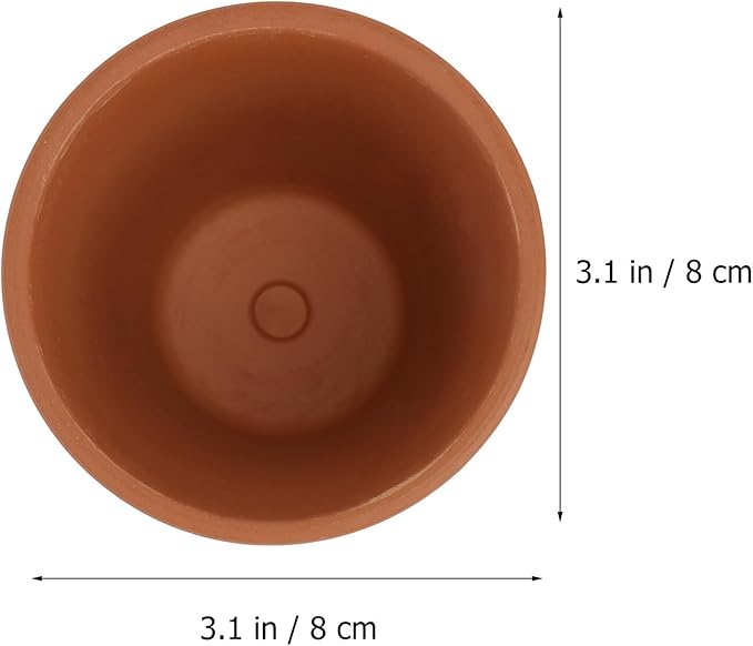 5pcs Red Terracotta Succulent Pots with Drainable Saucers 8x8cm Baked Clay Planting Containers for Indoor and Outdoor Gardening