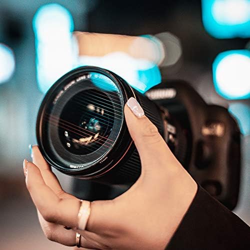 Prism Lens Filter 82mm Starlight Glare Filter Anamorphic Lens Flare Effect Filter Film Props(Rainbow Linear Flares)