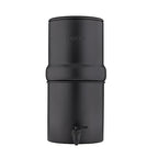 Boroux Compact Gravity-Fed Countertop Stainless Steel Water Filter System | 1.8 Gallons with 2 Authentic Black Foundation. Filters | Matte Black