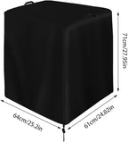 COVER - Sand Filter Pump Cover, Ground Mounted Heavy Duty Fabric Pool Pump Enclosure, Black - Waterproof Pool Sand Filter UV Protection Cover, Pool Filter Winter Cover for Outdoor Units