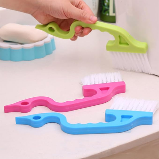 Window Groove Cleaning Brush Set 8pcs Scrubber for Wet and Dry Use, Window Gaps and Slot Cleaning Tools for Home, Kitchen, Bathroom Tracks and Crevices