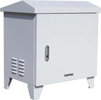 Pond, Water Garden Weatherproof Outdoor Cabinet Enclosure for Pond Aerator, Air Pump 20”W×15”D×19”H with pre-drilled knockouts, 110V Cooling Fan and pre-wired outlet included
