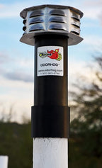 OdorHog Metal Cap Slip On Vent Stack Pipe Filter 3" Black ABS, Removes Outdoor and Sewer Odor Problems (3.0-inch)