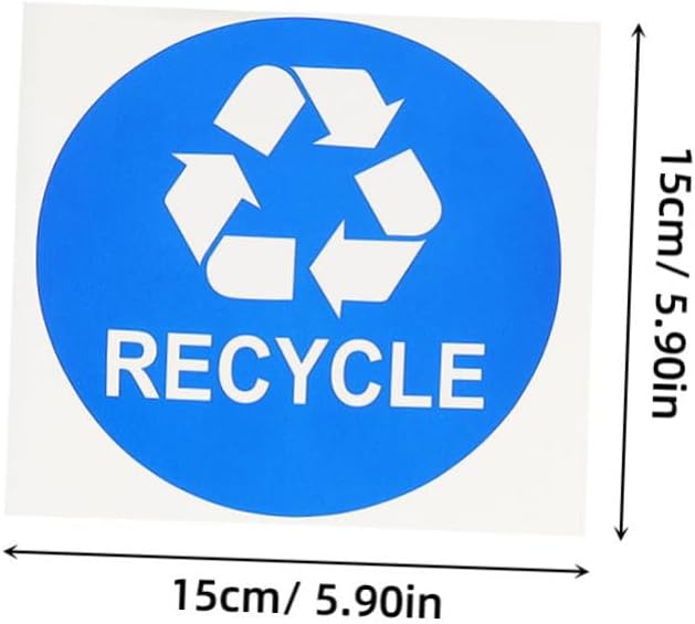 Tofficu 8pcs Hanging Trash Can Stickers Garbage Recycling Decals Material Remind Waste Sorting Habit