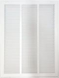 18" X 32" Steel Return Air Filter Grille for 1" Filter - Easy Plastic Tabs for Removable Face/Door - HVAC Duct Cover - Flat Stamped Face -White [Outer Dimensions: 19.75w X 33.75h]