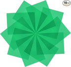 10 Pack Gel Light Filter- Colored Overlays Correction Lighting Filters,Transparent Color Film Plastic Sheets for Christmas Landscape Led Light or Reading (Green)