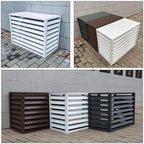 Aluminum Air Conditioner Cover Exterior Air Conditioning Unit Cover Air Conditioner Fence Screen Privacy Fence Trash Can Enclosure Outdoor Condenser Protective (Gray 100x50x70cm)