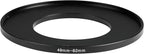 49-82mm Metal Step-Up Ring Adapter Compatible with Mirrorless Cameras DSLR Lens, UV CPL ND Filter Thread Converter, Black