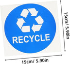 8pcs Garbage Can Stickers Waste Sorting Decals Recycling Bin Sticker Kitchen Trashcan Decals PVC Material