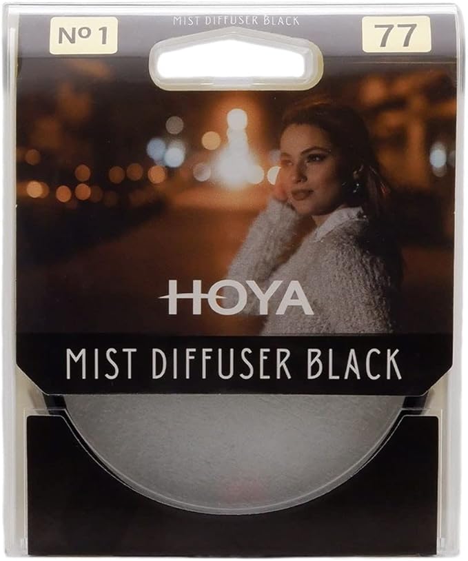 Hoya 82mm Mist Filter Black Diffuser No. 1 - Black Mist Filter for Camera Lenses - Soft Diffusion Effect for Portrait Photography & Cinematic Look, Reduces Contrast & Softens Wrinkles