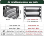 Aluminum Air Conditioner Cover Exterior Air Conditioning Unit Cover Air Conditioner Fence Screen Privacy Fence Trash Can Enclosure Outdoor Condenser Protective (Brown 110x60x80cm)