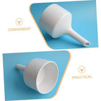 Veemoon 2pcs Buchner Funnels Set 100ml and 60ml White Scientific Filter Funnels for Laboratory Liquid Transfer Wide Mouth Filling