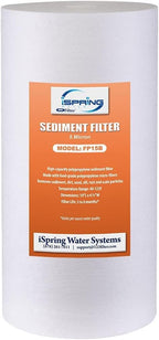 iSpring FP15B Sediment Filter for Whole House Water Filtration Systems, High Capacity 5-Micron Premium PP, 4.5" x 10", White