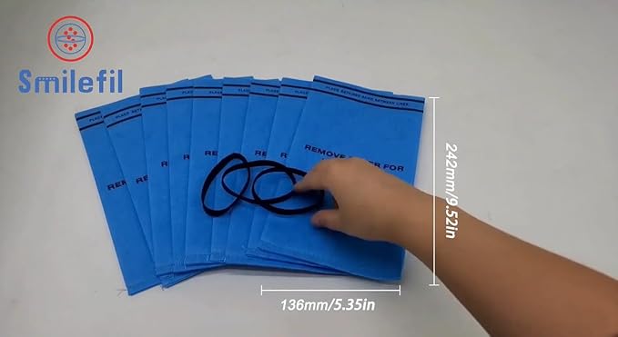 Smilefil 18 Pack Wet Dry Vacuum Filter Bags Compatible with Stinger 2.5 to 5 Gallon WS0255VA, WORKSHOP WS01025F, Craftsman 9-38737, MultiFit VF2000, Select 2-1/2 to 5-Gallon Shop Vac Vacuums