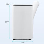 Portable Air Conditioners, 12000 BTU Powerful AC Unit Cools 550 Sq.Ft Spaces, 4-In-1 Air Conditioner Dehumidifier/Fan/Sleep Mode, Remote Control, 24H Time, Window Kit for Rooms/Officess, Black Top